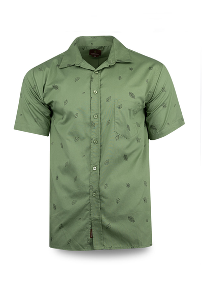 Woodgreen Mens Straight Bottom Shirt - Floral