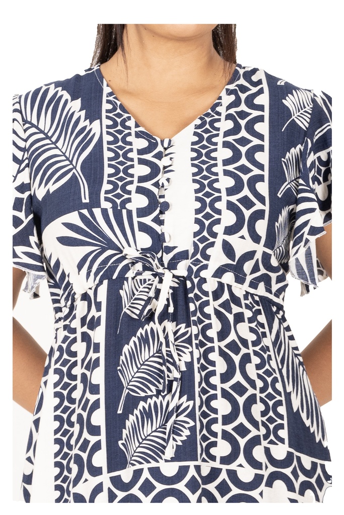 Nifty Soul Midi Dress With Frill Sleeve 