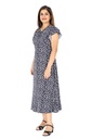 Nifty Soul V Neck Dress With Frill Sleeve