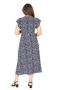Nifty Soul V Neck Dress With Frill Sleeve
