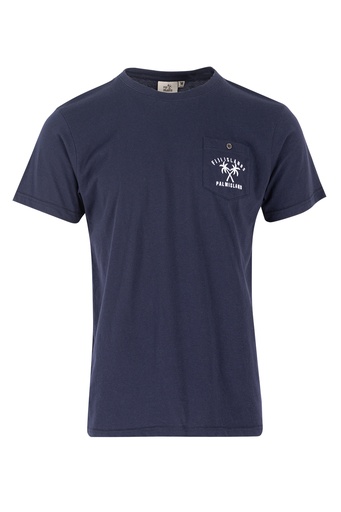 [TM4159] Fiji Island Mens Embroidery Tees - Questions (S, Navy)