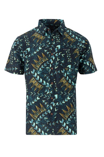 [SS4154] Tribal Origin Mens Bula Shirts - FB1772 (S, Jade)