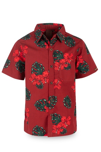 [SB2054] Senitoa Boys Shirt Elita (4, Maroon )
