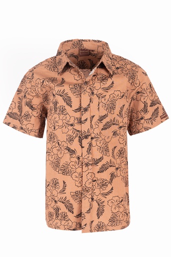 [SB2055] Senitoa Boys Shirt Iowana  (4, Beige)