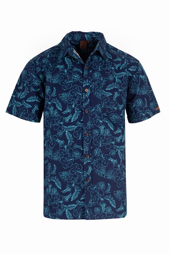 [SS4218] Senitoa Mens Shirt Iowana (S, Navy)