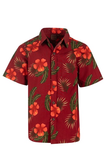 [SB2057] Senitoa Boys Shirt Nanise (4, Maroon )