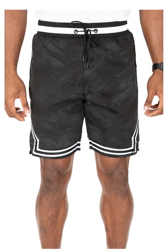 [SM1234] Dark Mens Shorts - Lichen (S, Black)