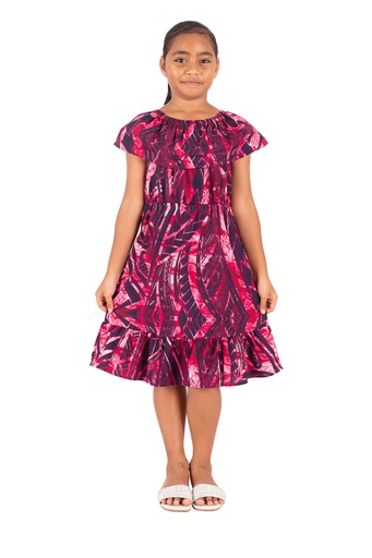 [LG1949] Akamu Girls Talulla Dress Ovini (4, Pink)