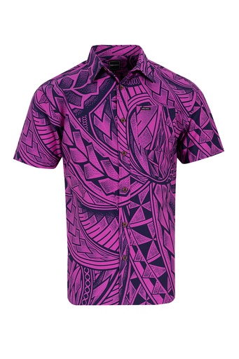 [SS4231] Tribal Origin Mens Bula Shirts - FB1809 (S, Purple)