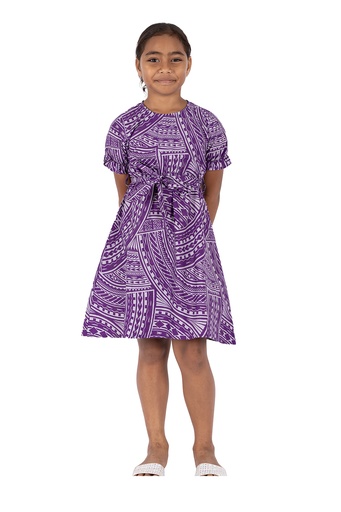 [LG1962] Tribal Origin Girls Rylee Dress - FB1811 (4, Purple)