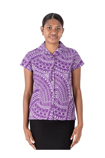[LW4263] Tribal Origin Ladies Bula Top - FB1811 (8, Purple)