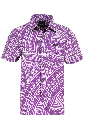 [SB2061] Tribal Origin Boys Bula Shirt - FB1811 (2, Purple)