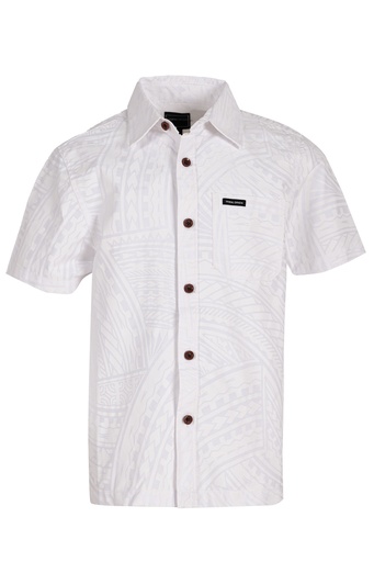 [SB2061] Tribal Origin Boys Bula Shirt - FB1811 (2, White)