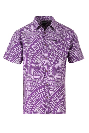 [SS4232] Tribal Origin Mens Bula Shirts - FB1811 (S, Purple)