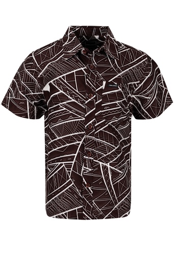[SB2063] Tribal Boys Bula Shirt- FB1794 (2, Brown)