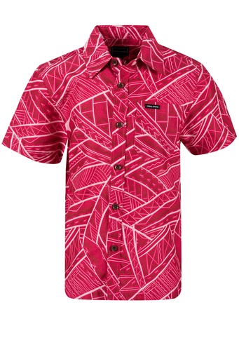 [SB2063] Tribal Boys Bula Shirt- FB1794 (2, Pink)