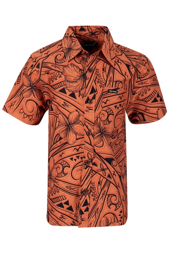 [SB2064] Tribal Boys Bula Shirt FB1795 (2, Peach)