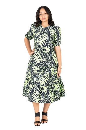 [LD4686] Tribal Origin Ladies Lili Dress FB1798 (10, Lime Green)