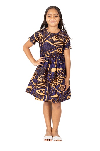[LG2012] Tribal Origin Girls Fillipa Dress FB1799 (4, Purple)