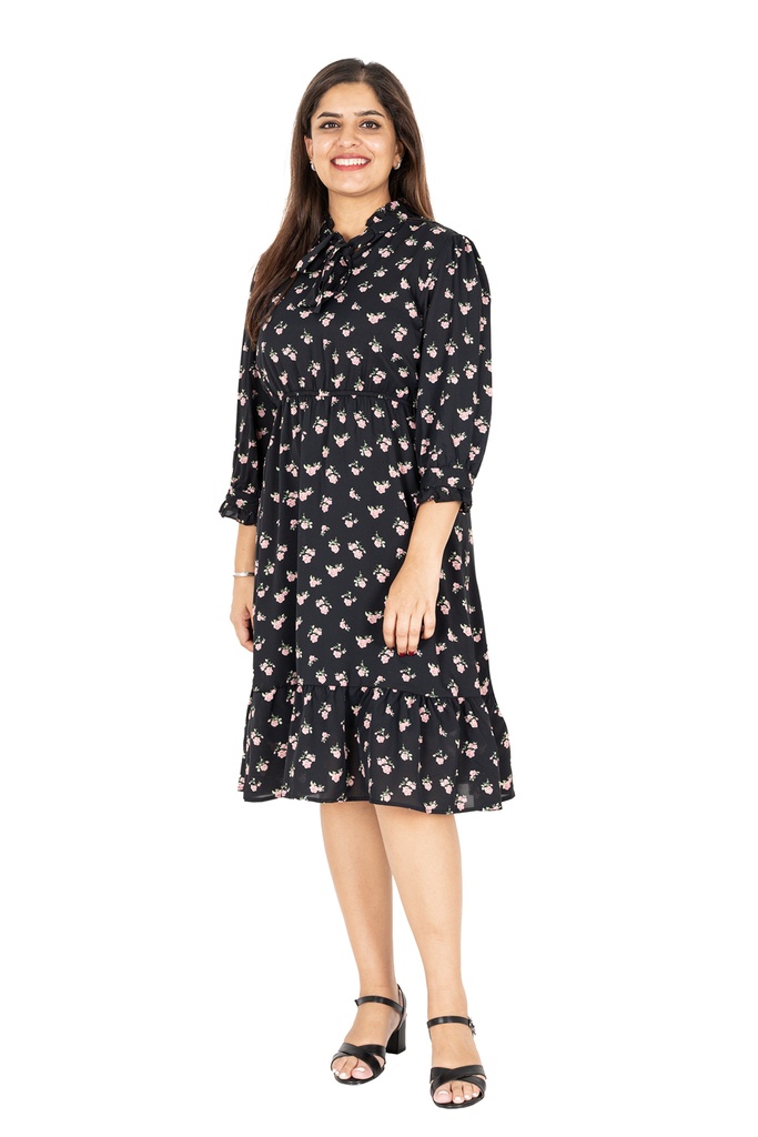 Nifty Soul Ruffled Hem Dress