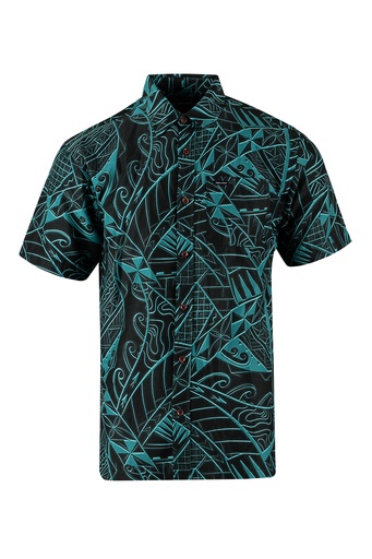 [SS4280] Tribal Origin Mens Bula Shirts - FB1801 (S, Green)