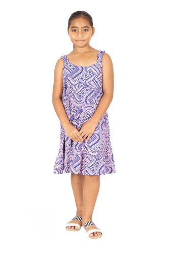 [LG2018] Tribal Origin Girls Eleena Dress- Matana (2, Pink/Royal)