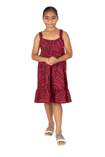 [LG2018] Tribal Origin Girls Eleena Dress- Matana (2, Pink/ Black)