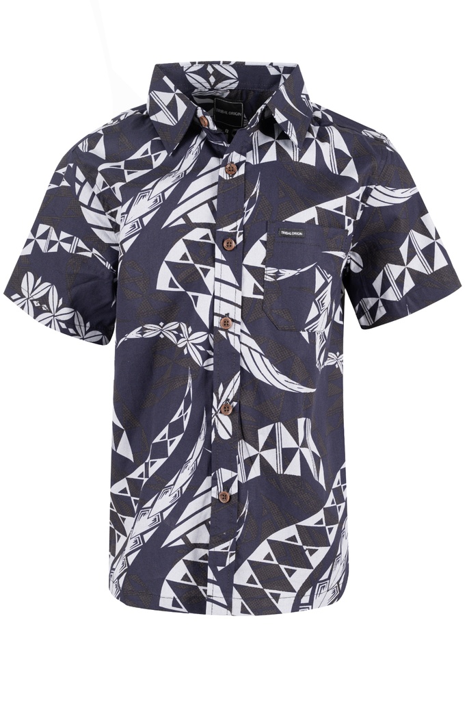Tribal Origin Boys Bula Shirt- Mawi