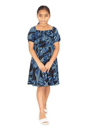 [LG2015] Tribal Origin Girls Mylie Dress- Meivea (2, Navy/Blue)