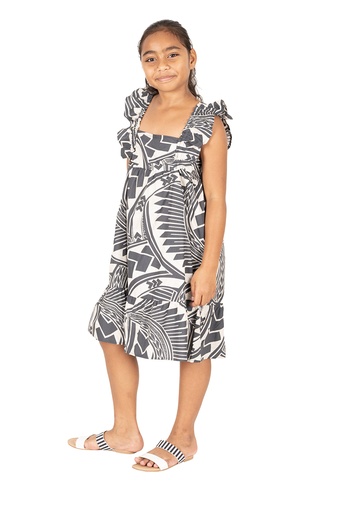 [LG2017] Tribal Origin Girls Dally Dress- Pesi (2, Black/White)