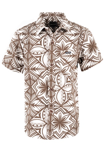 [SB2080] Tribal Origin Boys Shirt- Bitu (2, Brown)