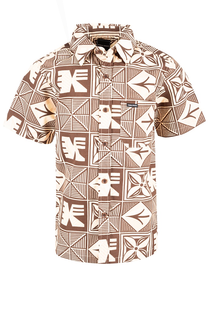 Tribal Origin Boys Bula Shirt- Waevi
