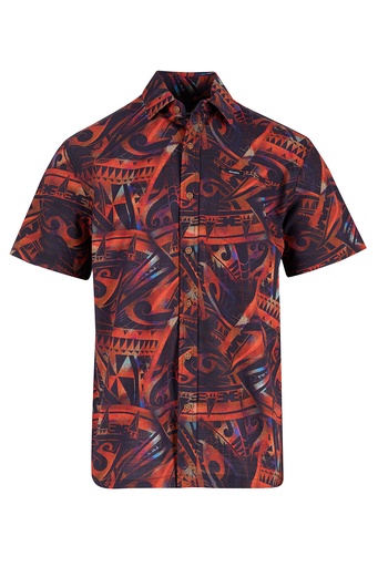 [SS4383] Akamu Mens Shirt Sosi (S, Red)
