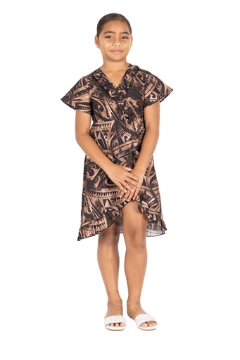[LG2033] Akamu Girls Aviva Dress Sosi (4, Tapa)