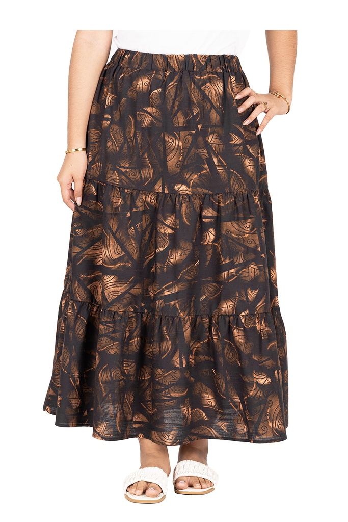 Akamu Ruffled Hem Skirt Masi