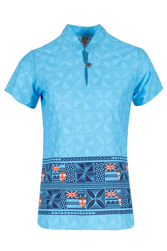 Fiji Day Ladies Chinese Collar Top - Banner