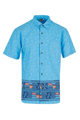 [SS4413] Fiji Day Mens Shirt - Banner (S, Blue)