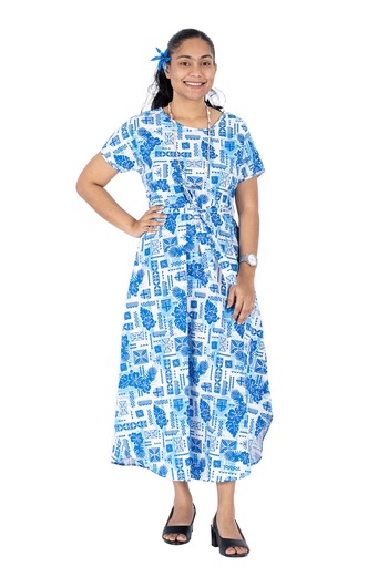 [LD5043] Fiji Day Ladies Rosa Dress- Land Of Freedom (10, White)