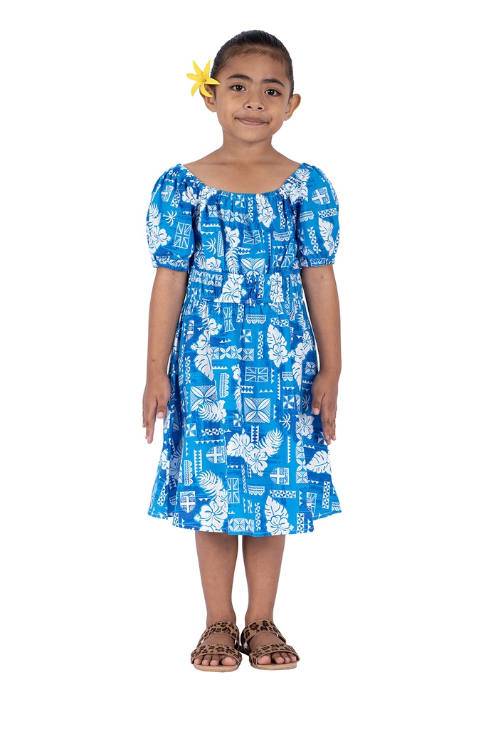 Fiji Day Girls Mylie Dress- Land of Freedom