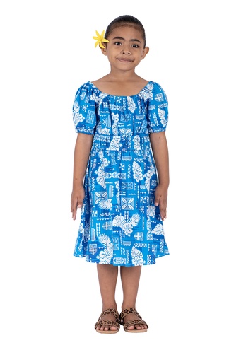 [LG2043] Fiji Day Girls Mylie Dress- Land of Freedom (2, Blue)