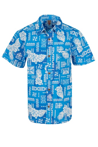 [SB2089] Fiji Day Boys Shirt- Land of Freedom (2, Blue)