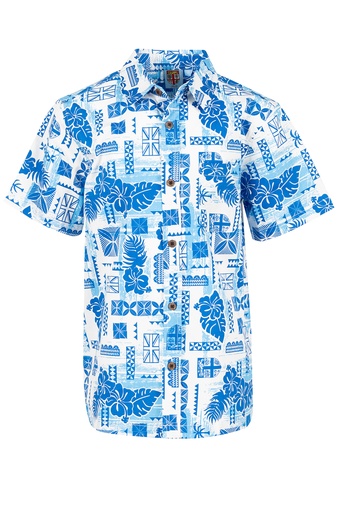 [SB2089] Fiji Day Boys Shirt- Land of Freedom (2, White)