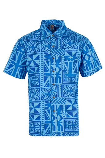 [SS4416] Fiji Day Mens Shirt- Naivula (S, Fiji Blue)