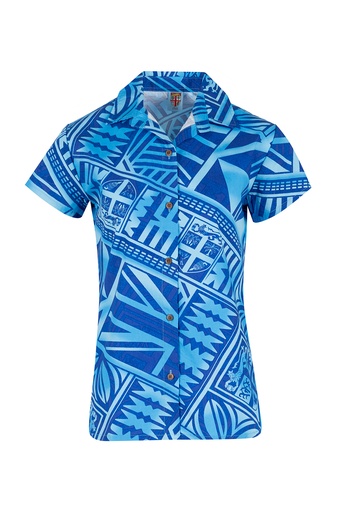 [LW4532] Fiji Day Ladies Top- Vanu (8, Fiji Blue)