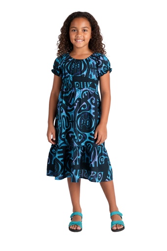 [LG2046] Akamu Girls Playe Dress Boselawa (4, Deep Blue)