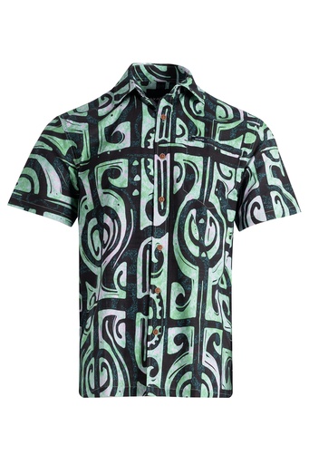 [SS4450] Akamu Mens Shirt Drew (S, Hamrock)