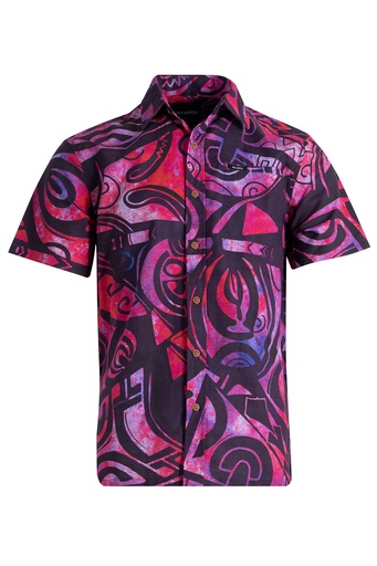 [SS4451] Akamu Mens Shirt Jekia (S, Bubble Gum)