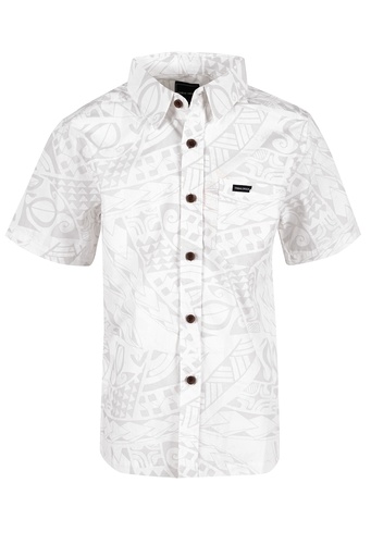 [SB2083] Tribal Origin Boys Bula Shirt- Kemoli (2, White)
