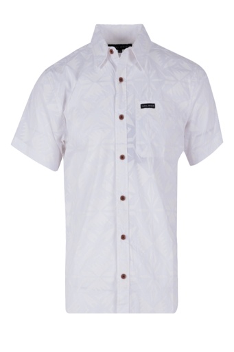 [SB2102] Tribal Origin Boys Bula Shirt FB1877 (2, White Wax)
