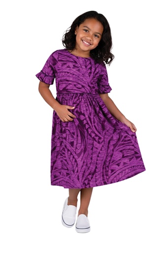 [LG2060] Tribal Origin Girls Fillipa Dress FB1881 (2, Purple)